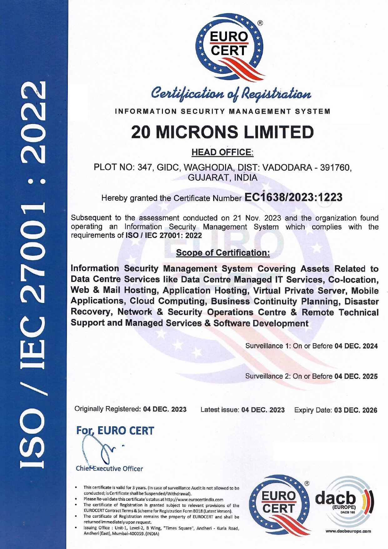 ISO/IEC 27001:2022 — Information Security