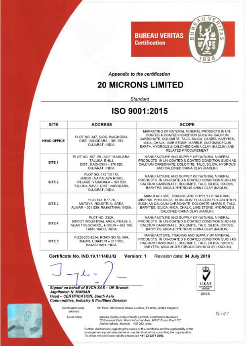 ISO 9001:2015 Certificate — Alwar