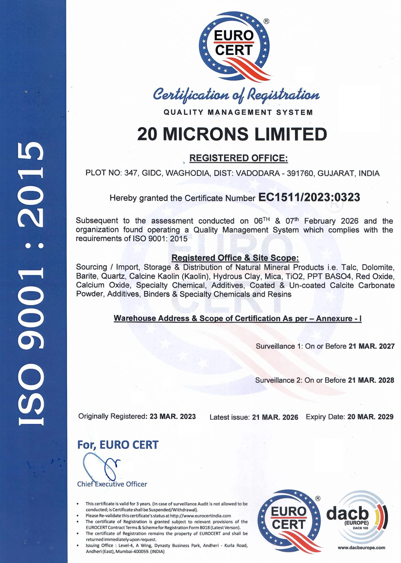 ISO 9001:2015 - Warehouse Operations