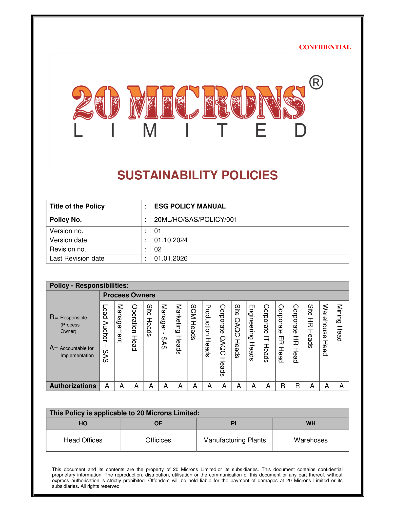 ESG Policy Manual